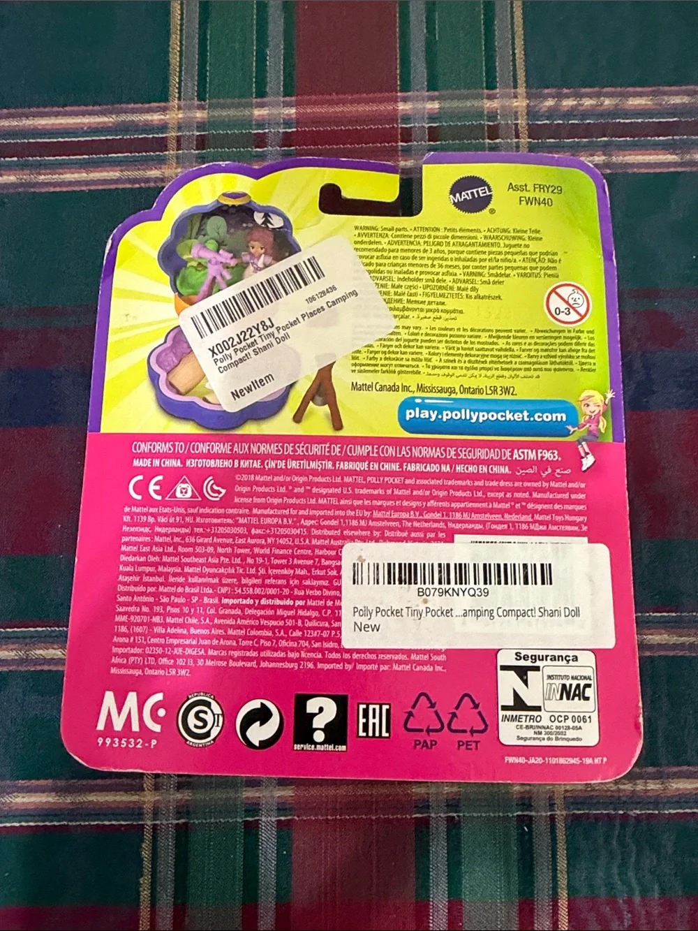 Mattel Polly Pocket Mini Play Set - Purple, Pink, Lime